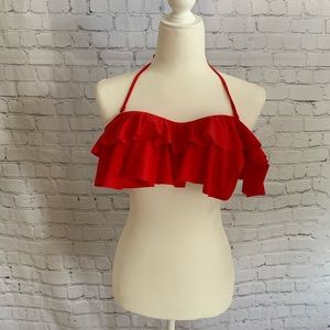 Red swim top